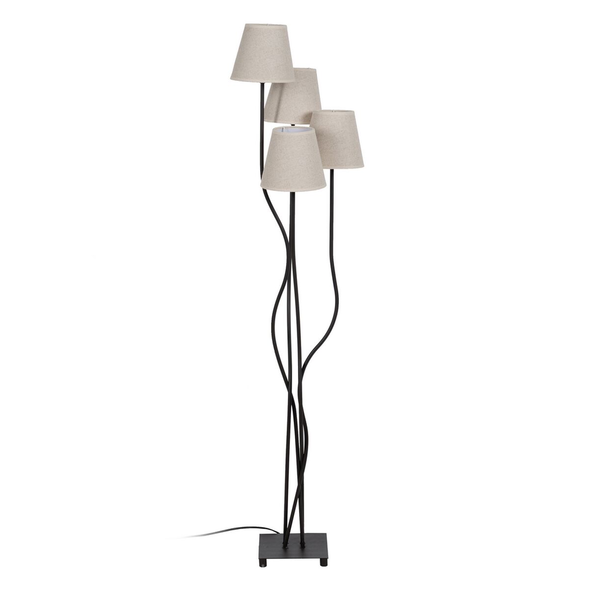 Golvlampa Brun Svart Kräm Järn 60 W 220-240 V 38 x 34 x 138 cm