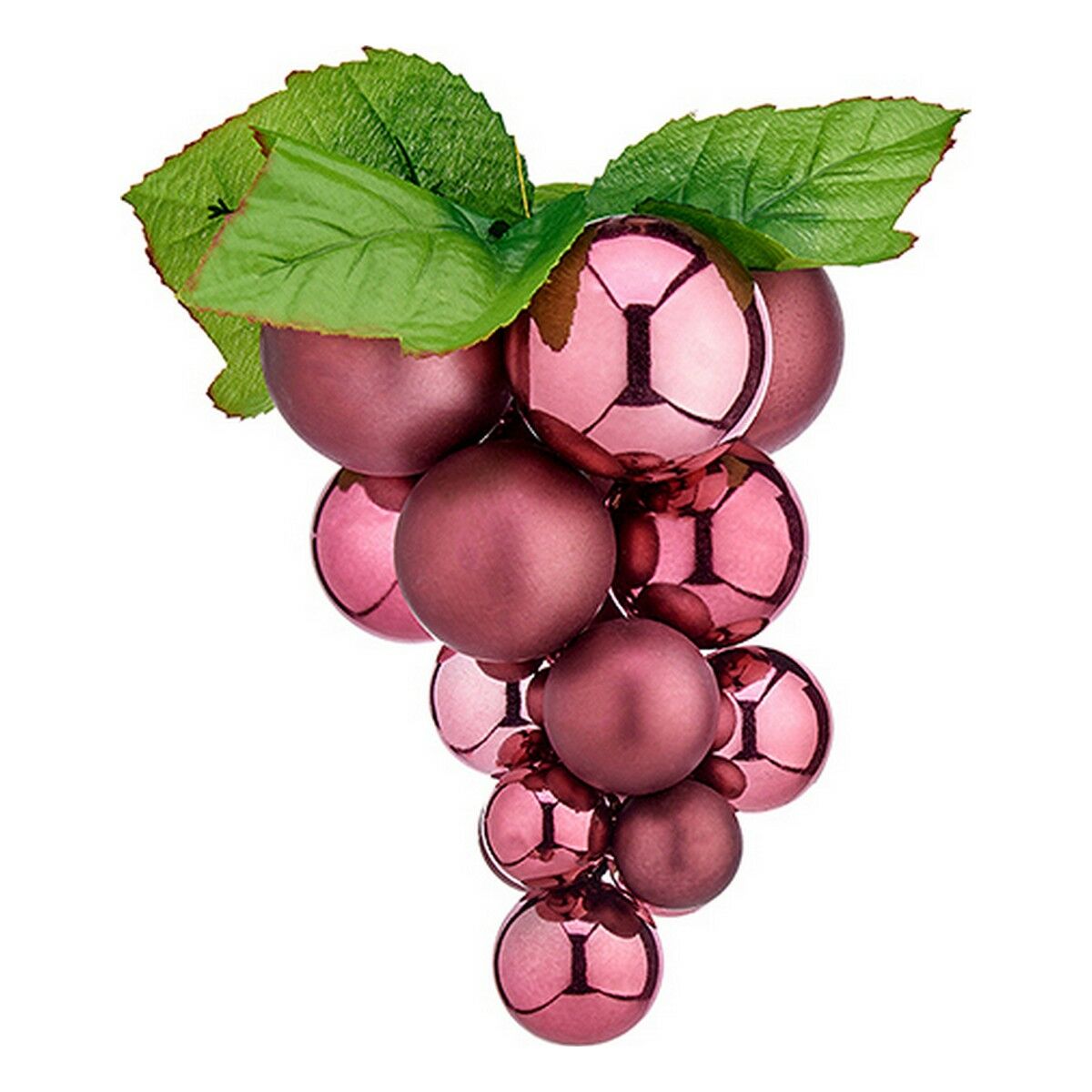 Julgranskula Vindruvor Liten Rosa Plast 15 x 15 x 20 cm