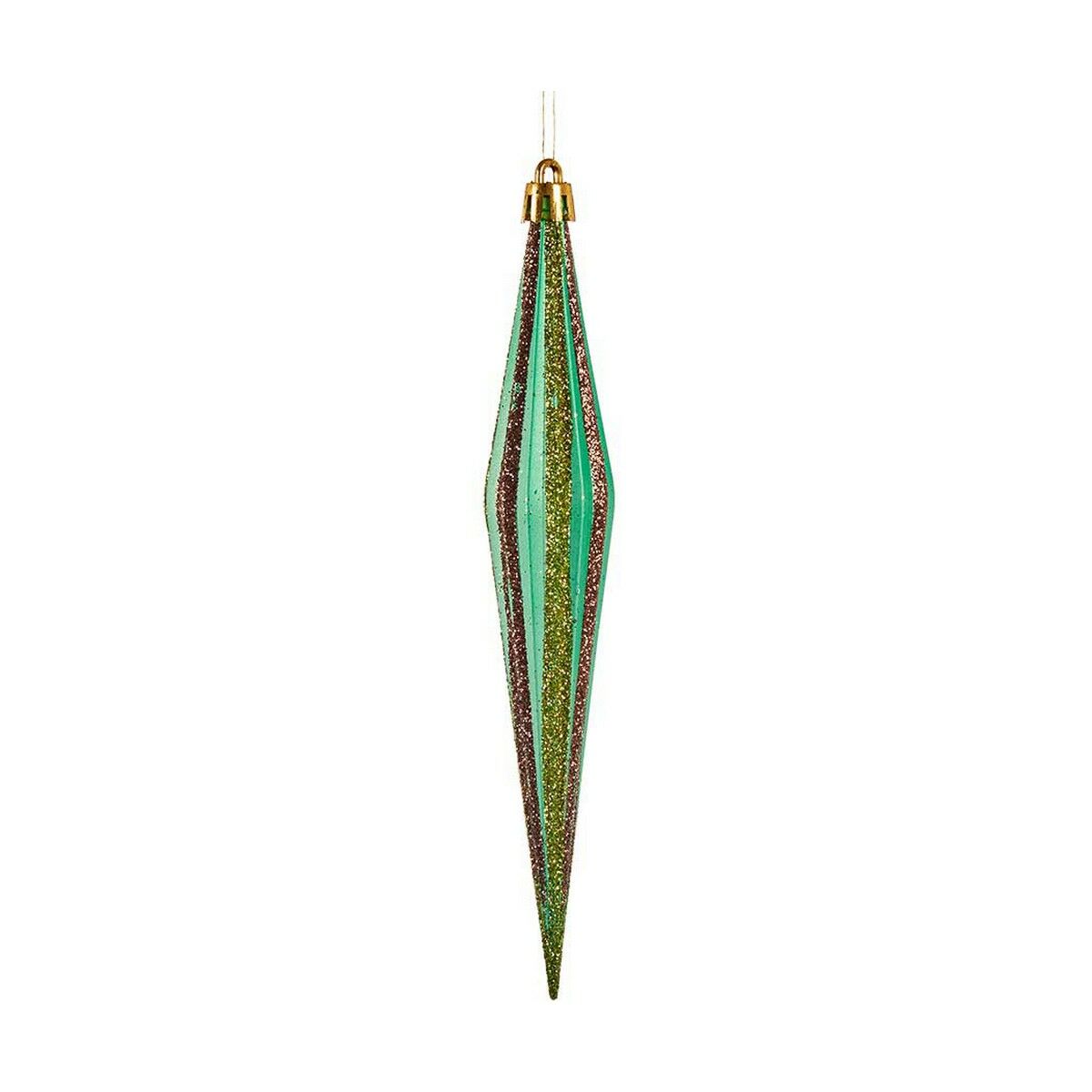 Julgranskula Krist+ 00901 Röd Grön Gyllene 3 x 8,5 x 19 cm Avlång