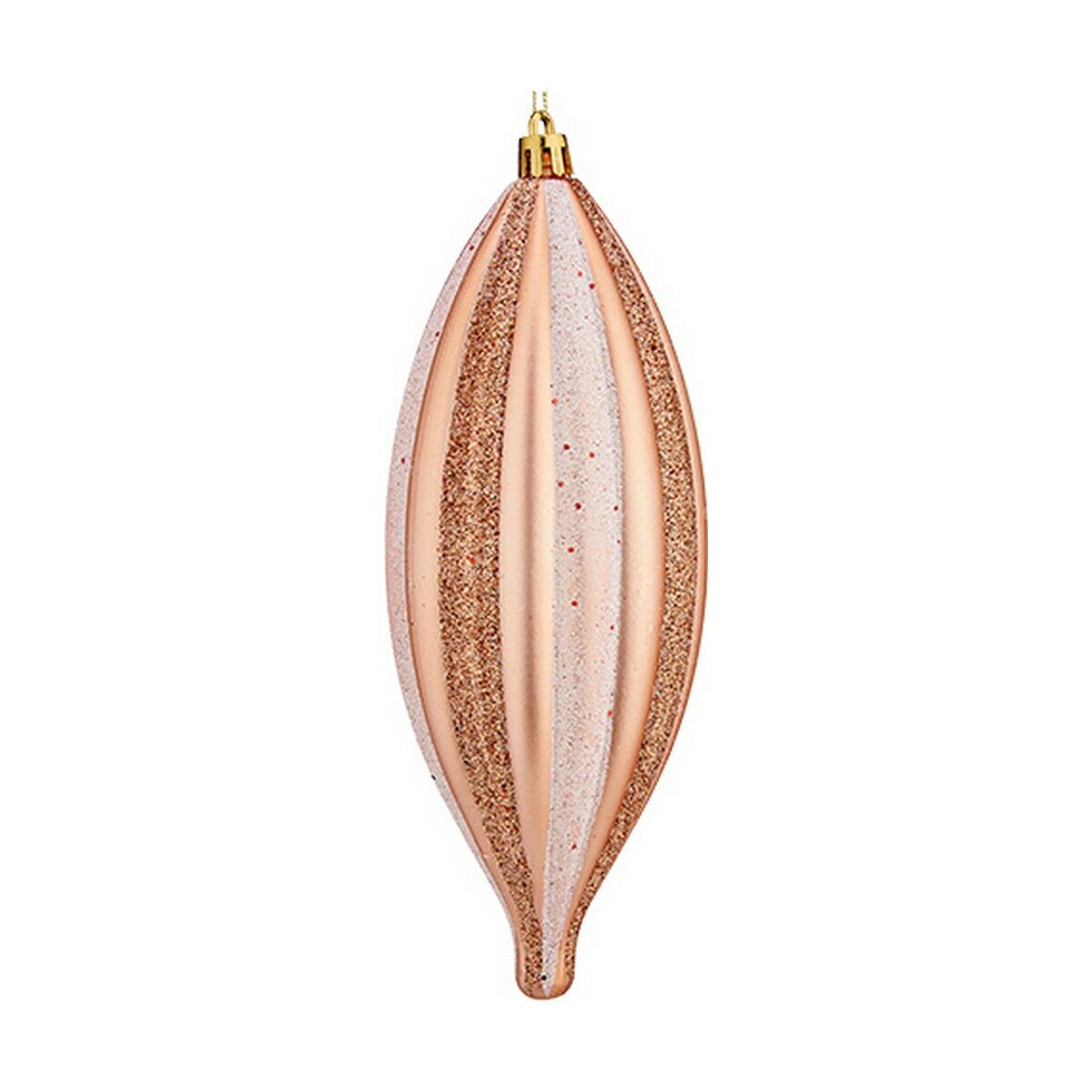 Julgranskula Krist+ 00904 Koppar Ljusrosa PVC Avlång
