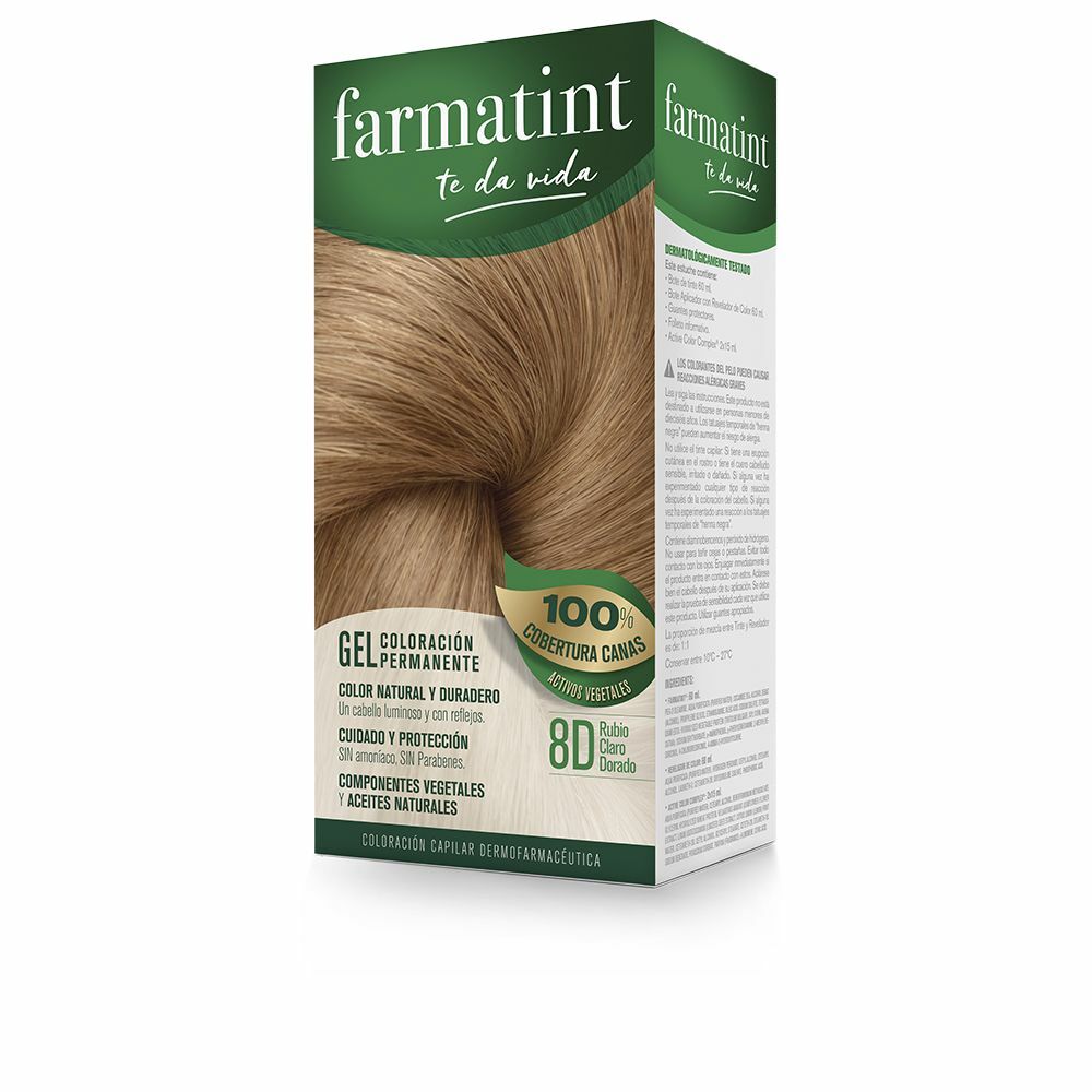 Permanent hårfärg Farmatint 8d-Rubio Claro Dorado Gel