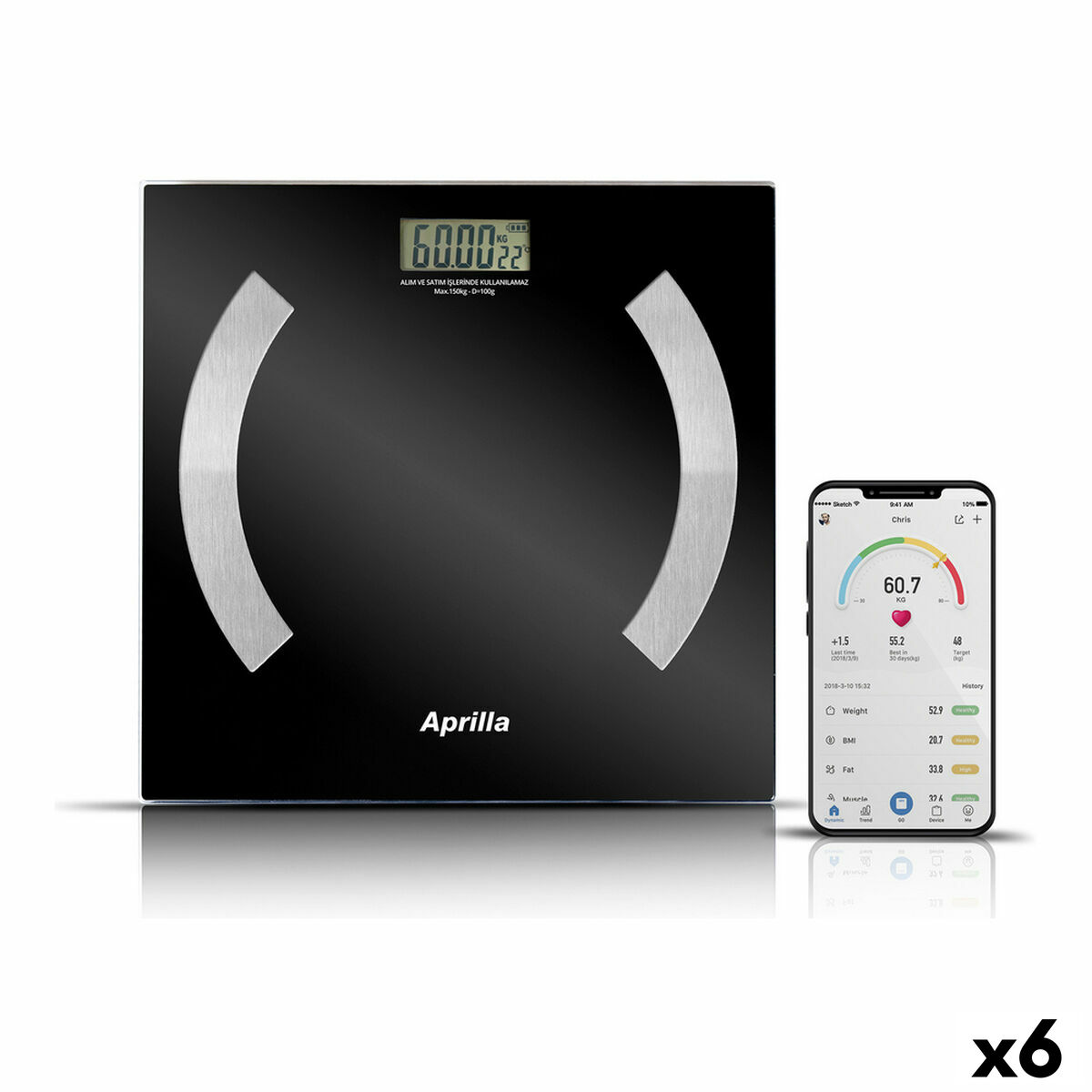 Bluetooth digitalvåg Aprilla (6 antal)