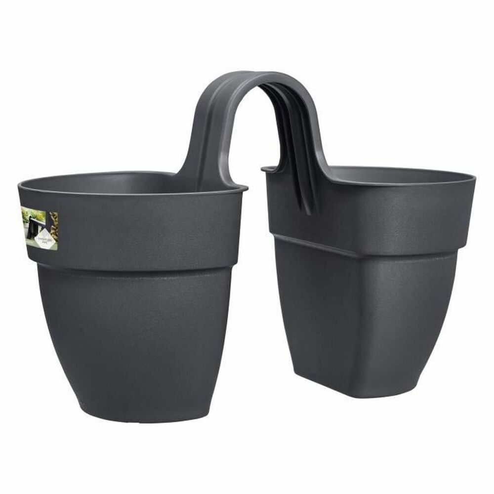 Kruka Elho Vibia Campana Twin 38,4 x 20,5 x 26,5 cm Antracitgrå