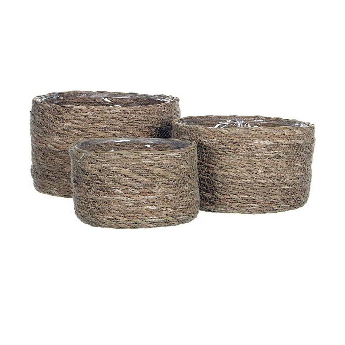 Korgset Mica Decorations 3 Delar Brun vide