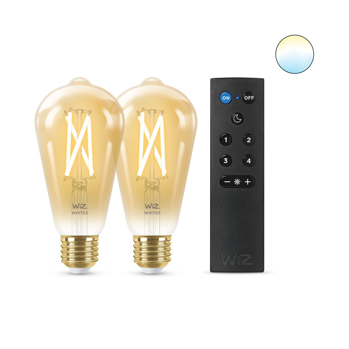 Smart-Lampa Wiz ST64 E27 50 W Multicolour Gyllene 7 W 640 lm (2 antal)
