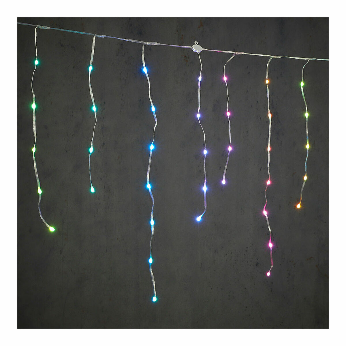Gardinbelysning med LED Icicle Multicolour (300 x 70 cm)
