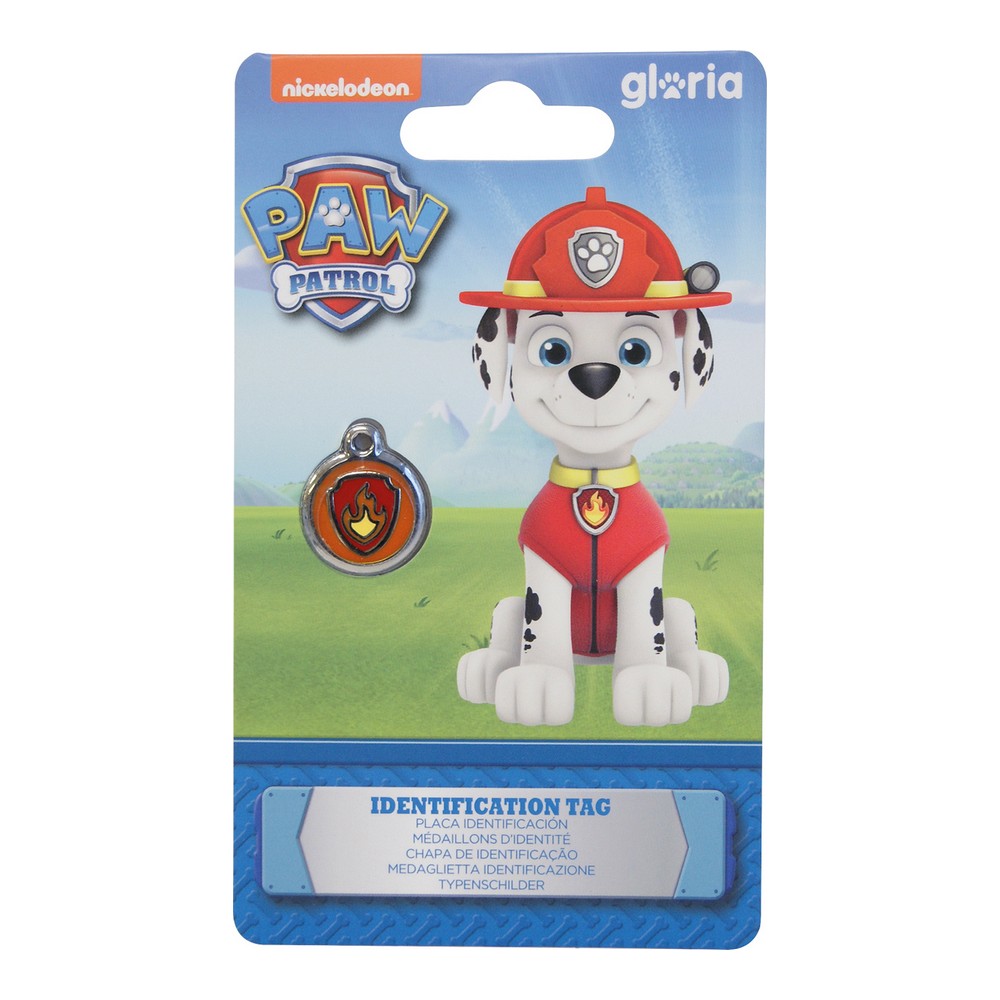 Identifikationsbricka för halsband The Paw Patrol Marshall Storlek S