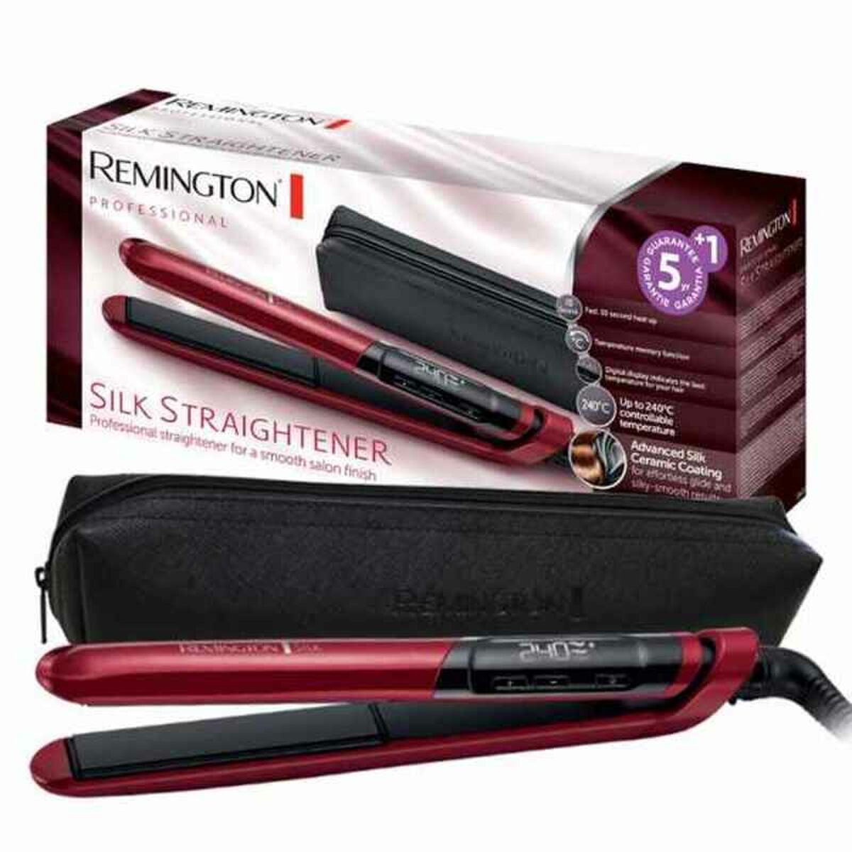 Plattång Remington Silk Straightener 110 mm Röd Svart