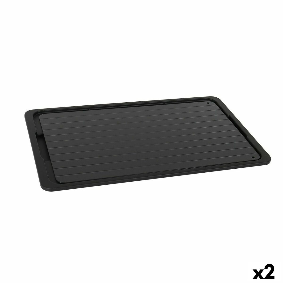 Bricka Percutti Avfrostningsfunktion Svart 39 x 23 cm (2 antal)