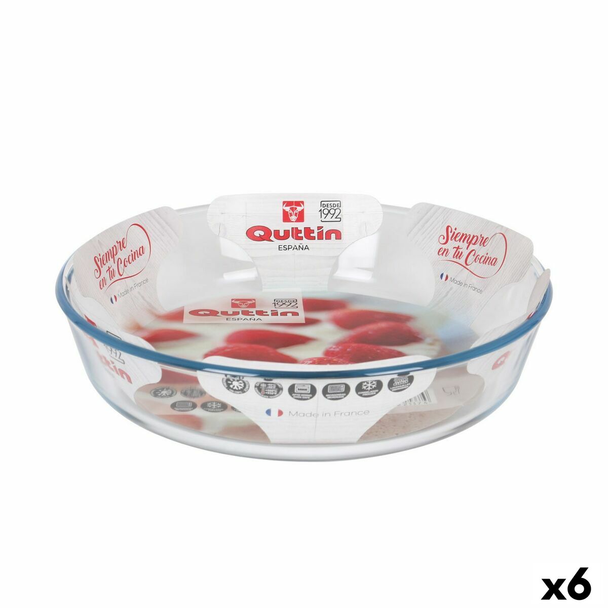 Ugnsform Quttin Glas 2,3 L ø 26 x 5,9 cm (6 antal)