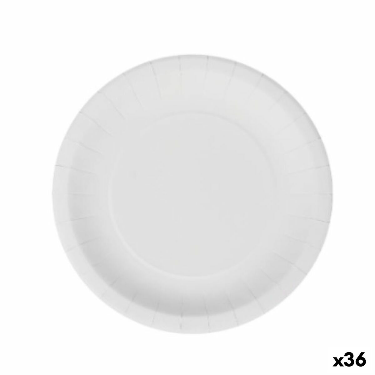 Tallriksset Algon Engångsanvändning Vit Papp 20 cm (36 antal)