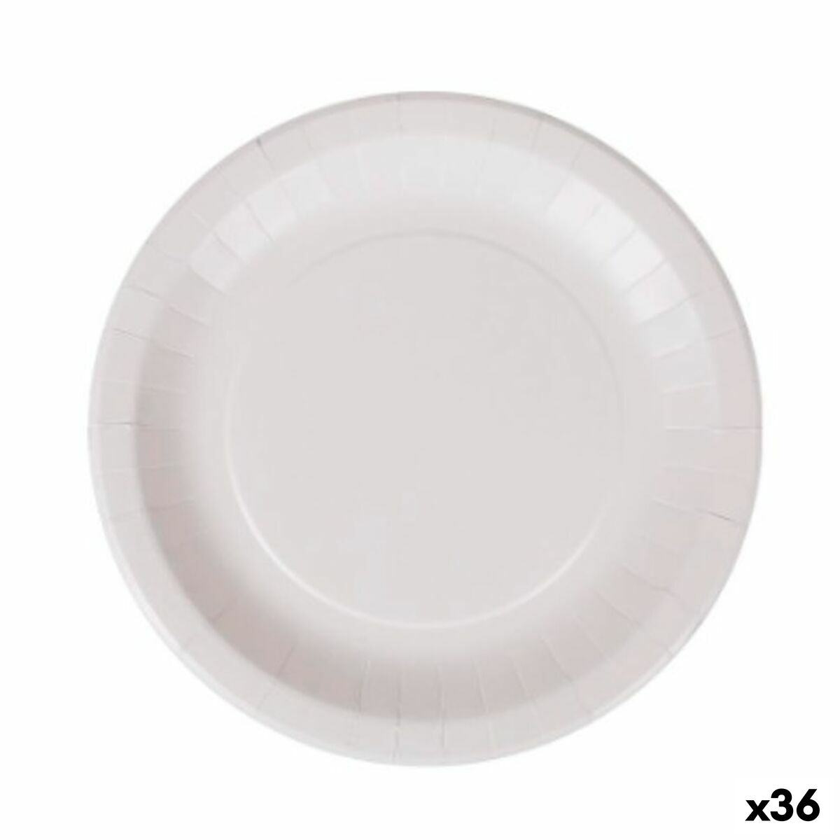 Tallriksset Algon Engångsanvändning Vit Papp 28 cm (36 antal)