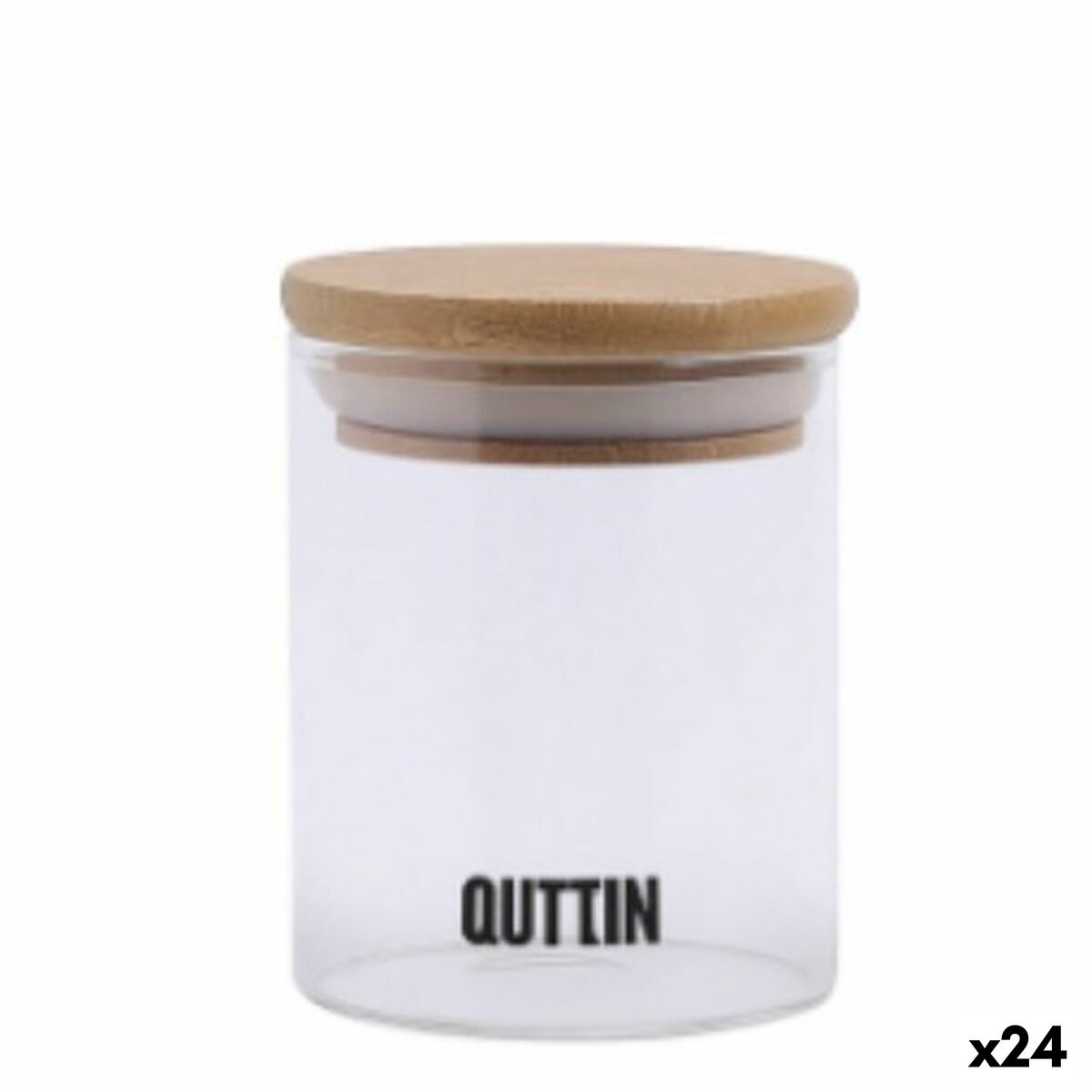 Genomskinlig glasburk Quttin 6,5 x 9 cm Silikon 200 ml (24 antal)