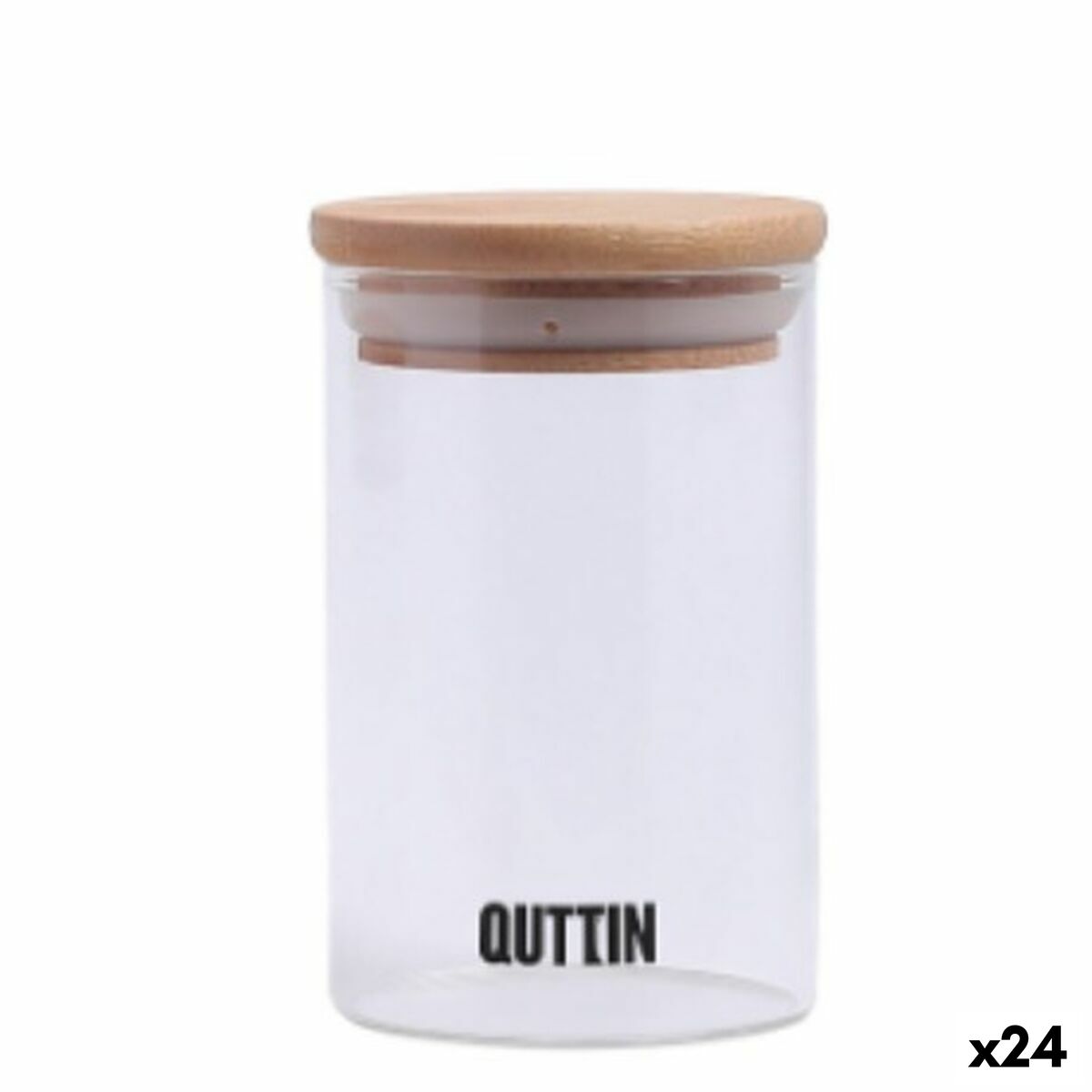 Genomskinlig glasburk Quttin 6,5 x 11 cm Silikon 250 ml (24 antal)