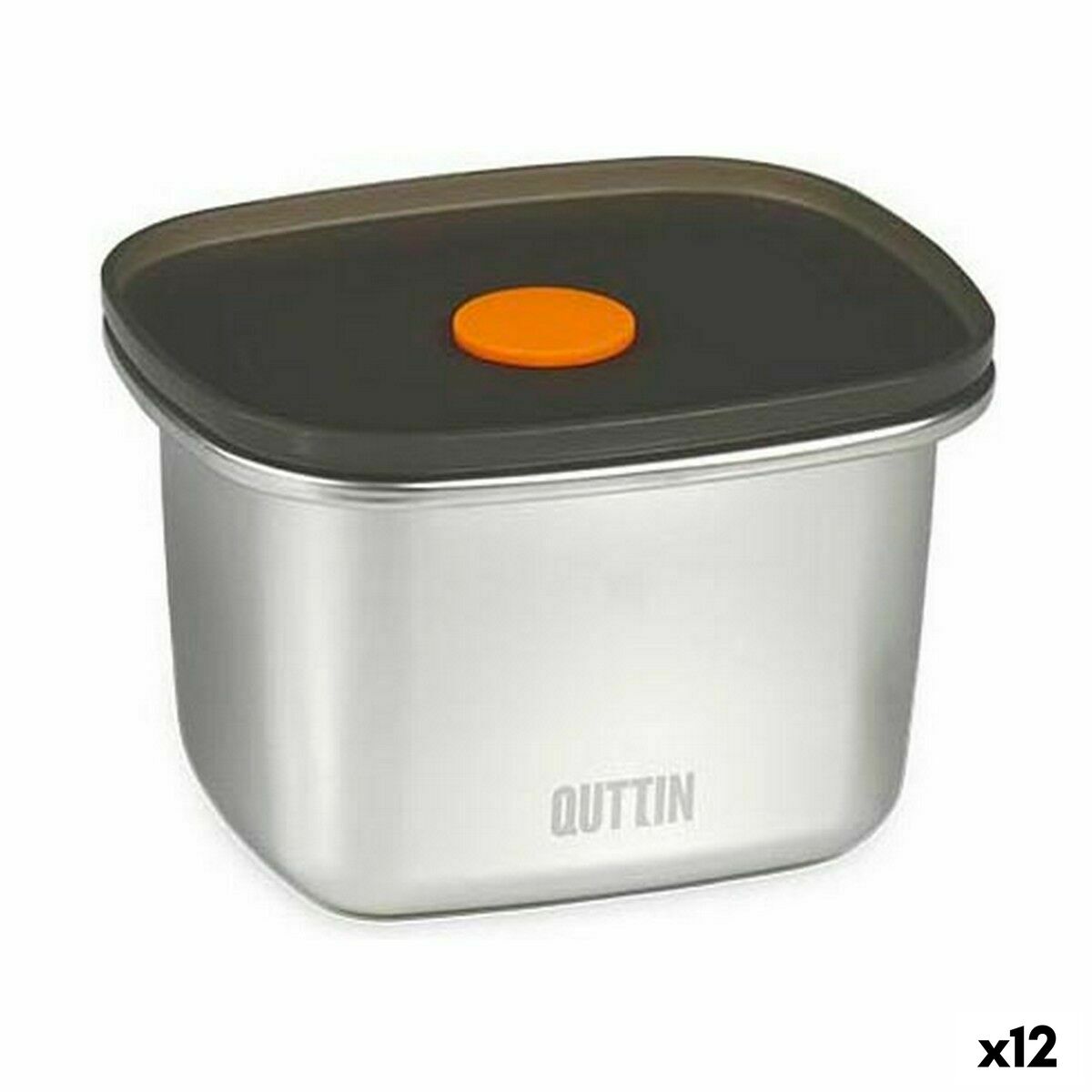 Hermetisk matlåda Quttin Rostfritt stål Rektangulär 450 ml 11,6 x 9,4 x 7 cm (12 antal)