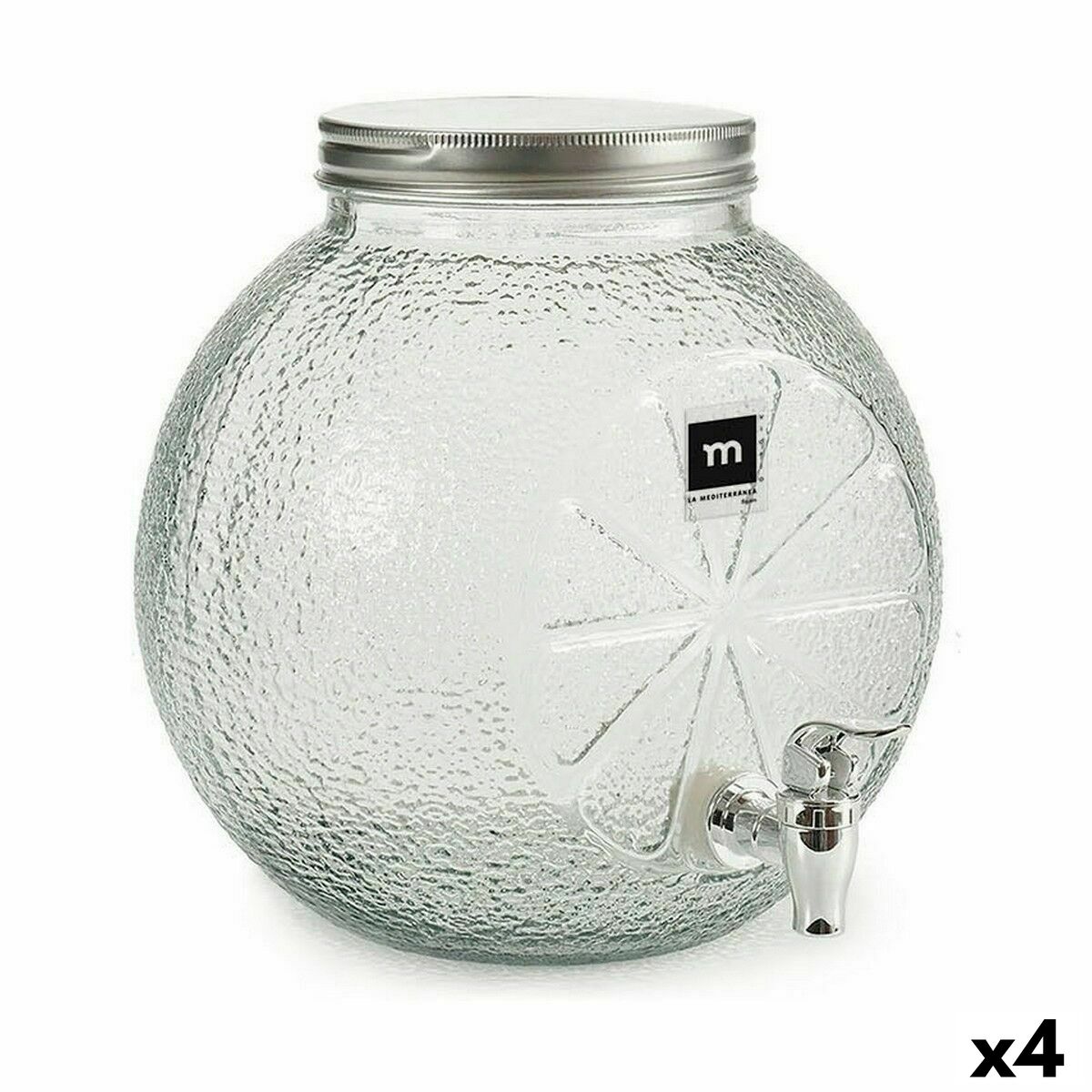 Dryckdispenser La Mediterránea Kran Glas 5 L (4 antal)