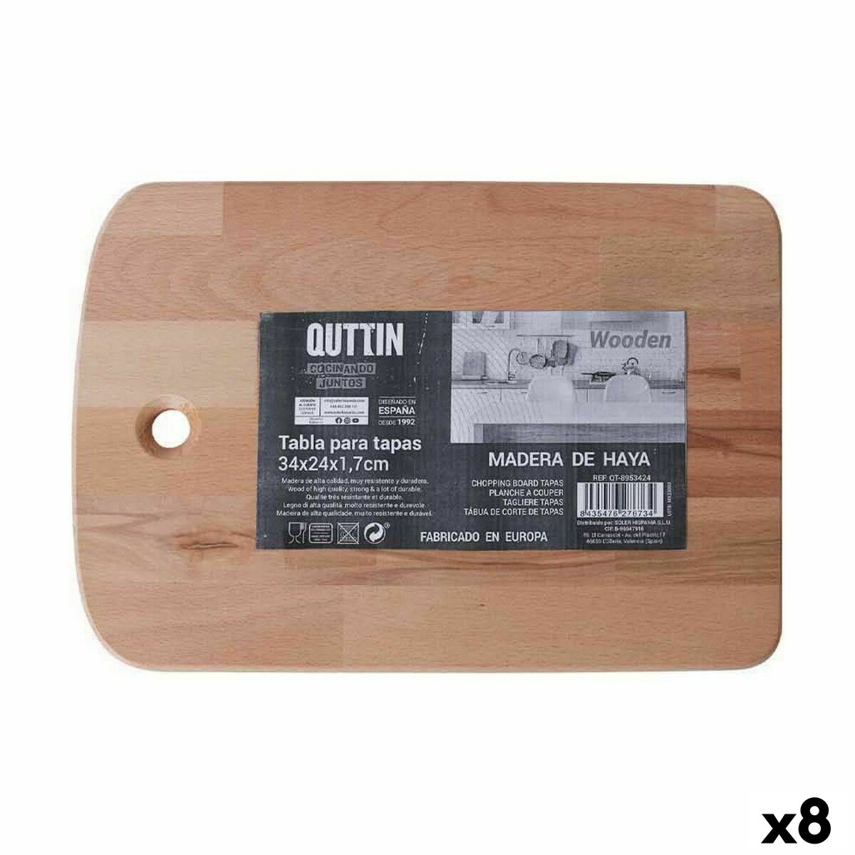 Skärbräda Quttin 34 x 24 x 1,7 cm (8 antal)
