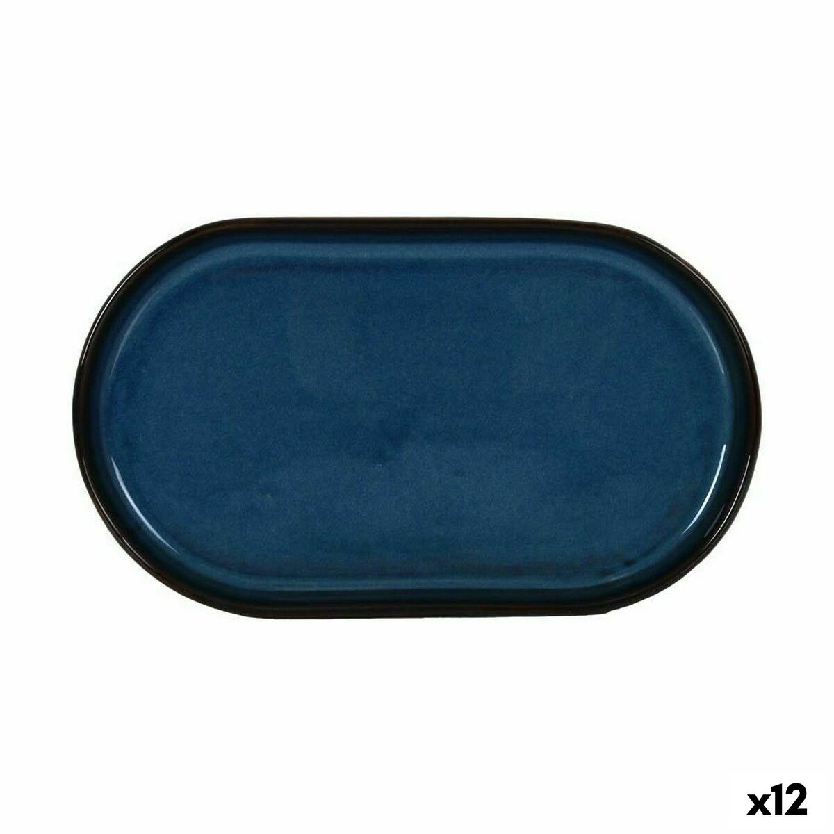 Snacksbricka La Mediterránea Chester Blå Avlång 25,3 x 13,5 x 2,6 cm (12 antal)