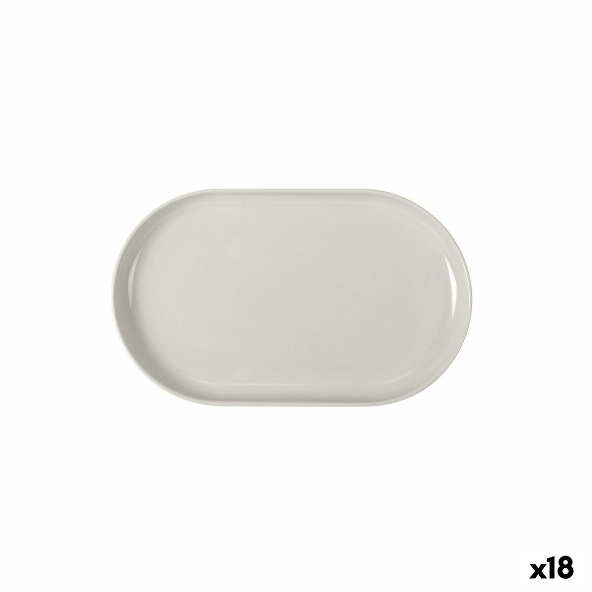 Snacksbricka La Mediterránea Ivory Avlång 25 x 15 x 2,2 cm (18 antal)