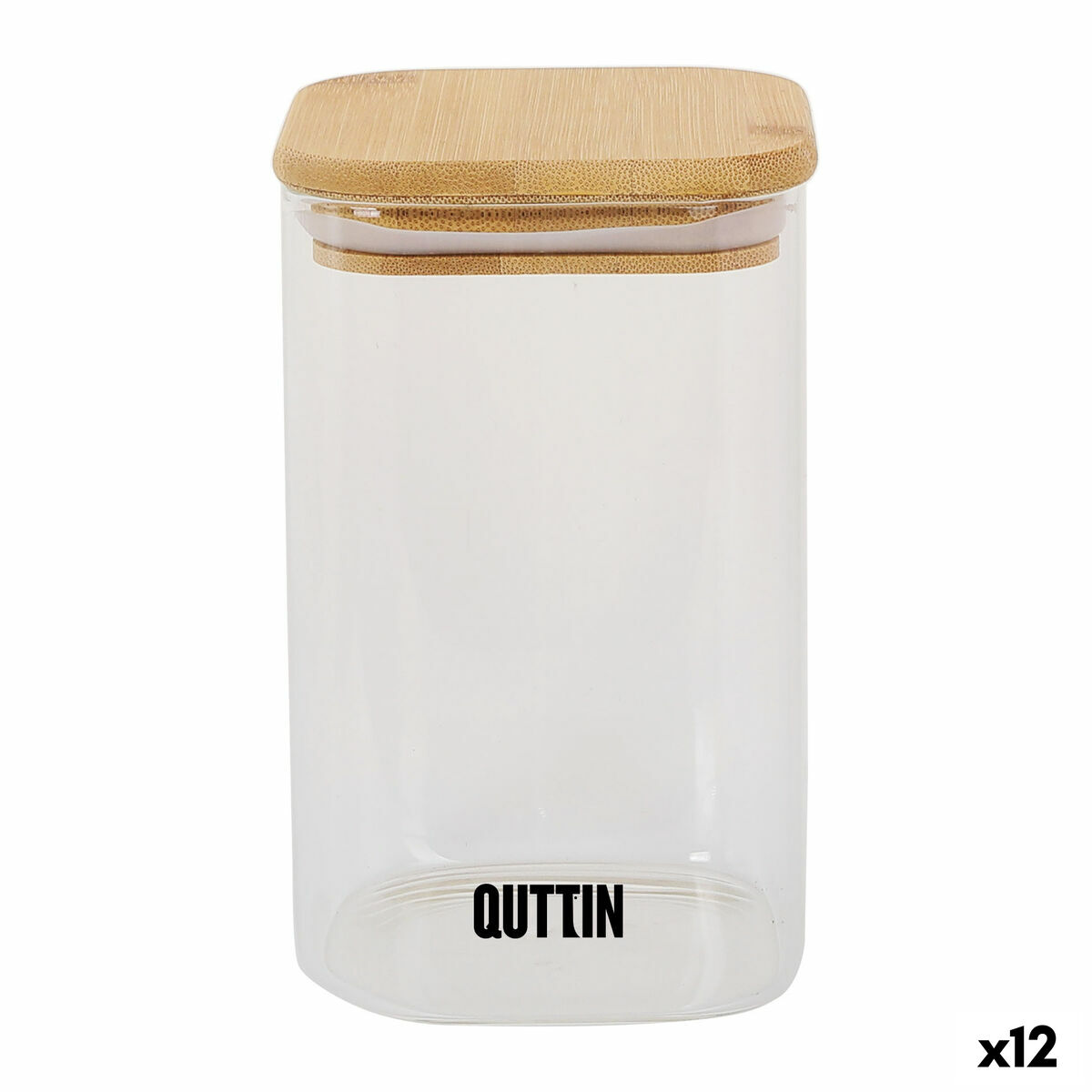 Behållare för matkonservering Quttin Bambu Borosilikatglas 720 ml (12 antal)