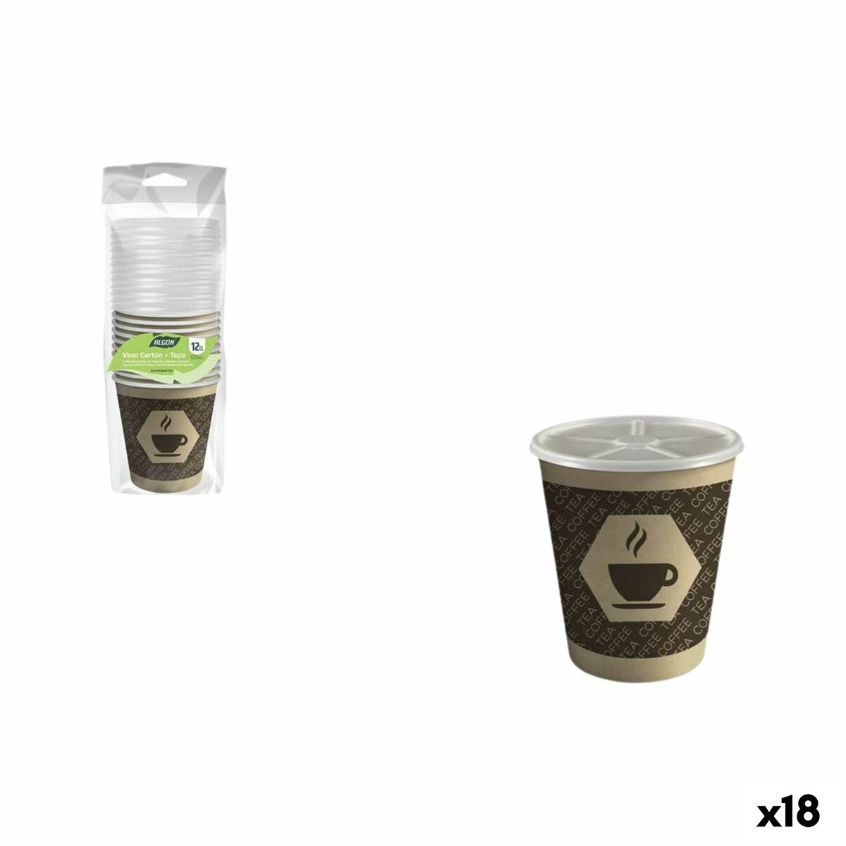 Glasset Algon Brun 120 ml 12 Delar (18 antal)