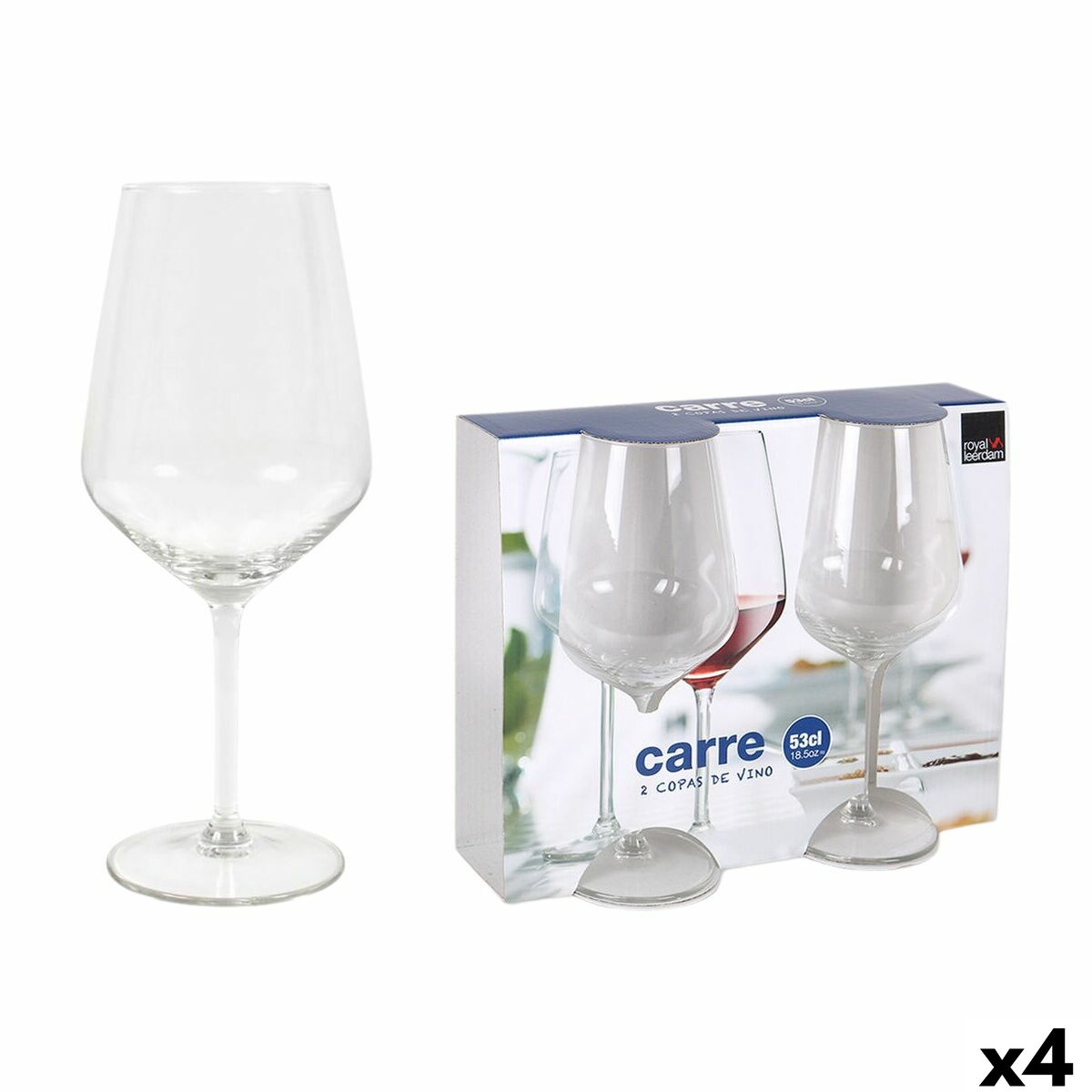 Set med vinglas Royal Leerdam Carre 2 Delar (4 antal)