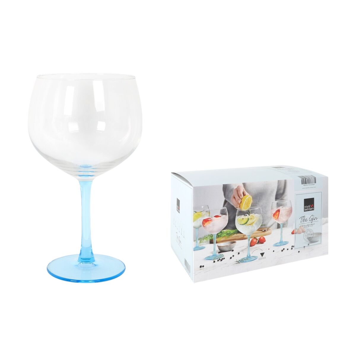 Glasset för Gin & Tonic Inde Blå 650 ml 9 x 11 x 19 cm