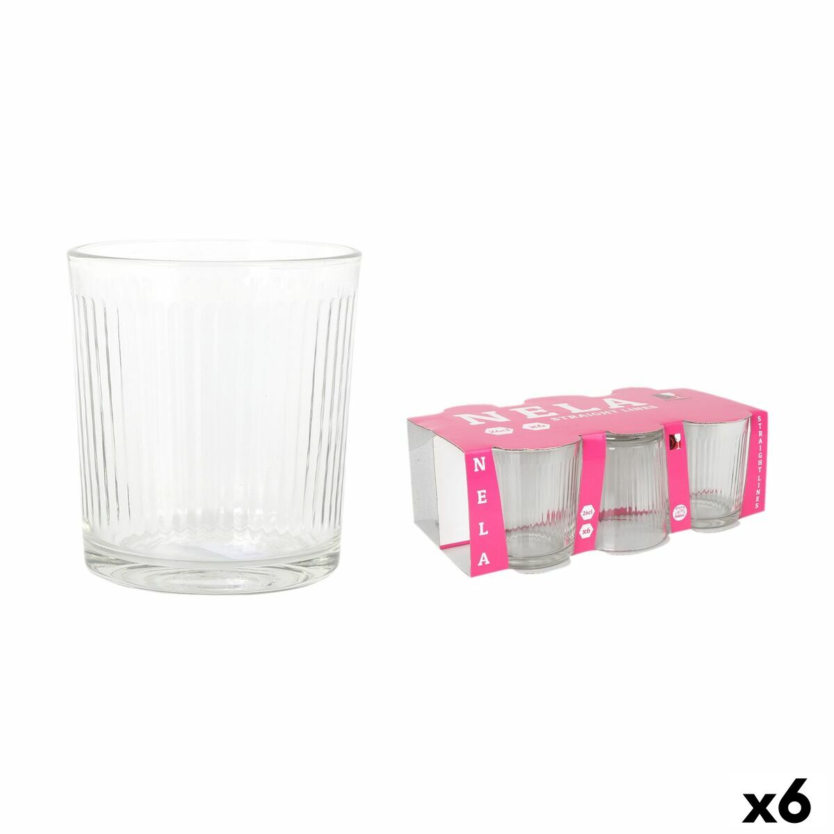 Glasset La Mediterránea STRAIGHT 6 Delar (6 antal)