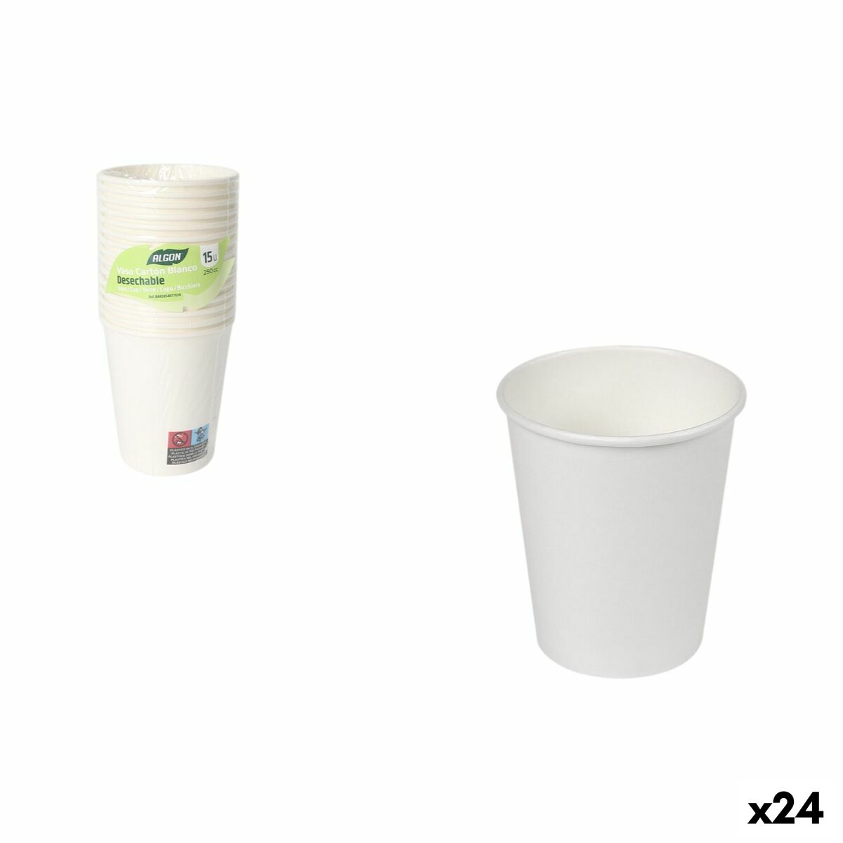 Glasset Inde Vit 250 ml 15 Delar (24 antal)