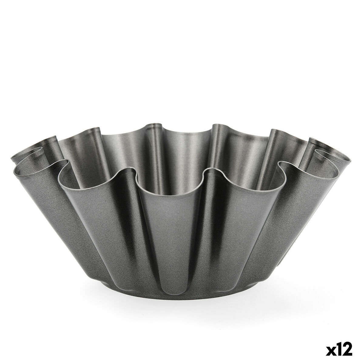 Bakform Quid Sweet Grey Svart Metall 23 x 9 cm (12 antal)
