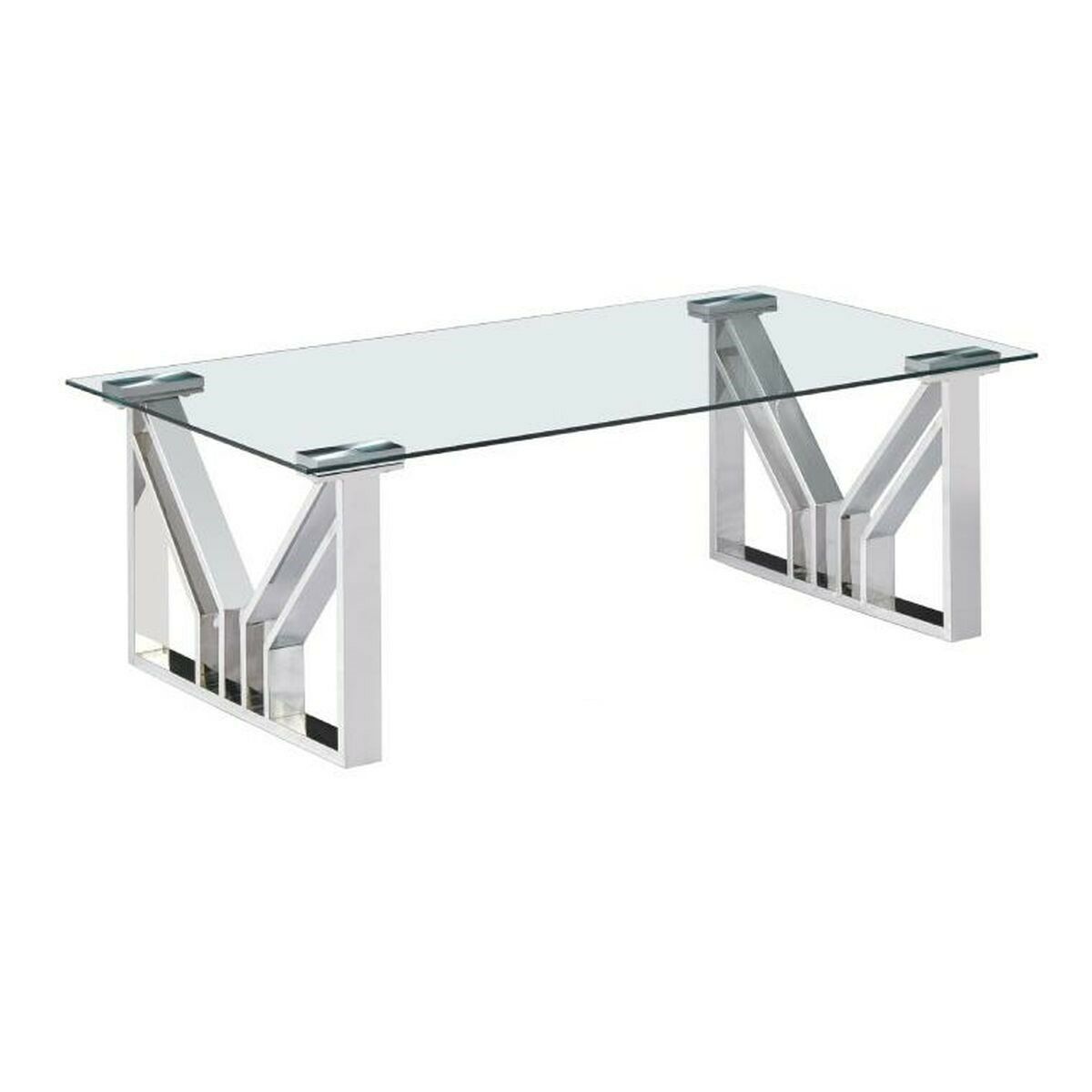 Soffbord DKD Home Decor Transparent Glas Stål 130 x 70 x 45 cm