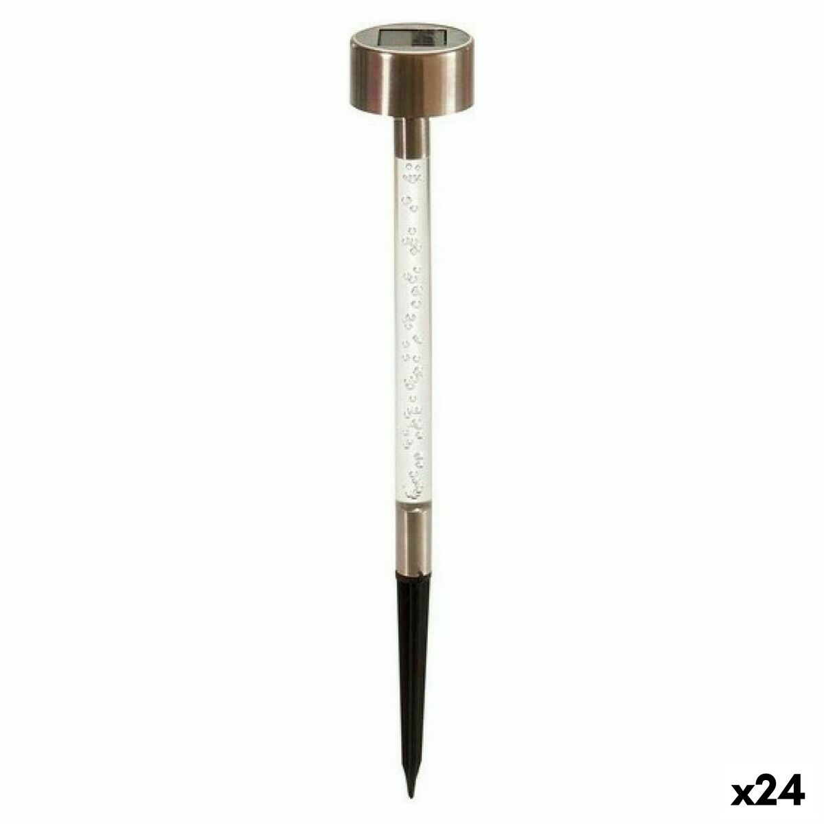 Solcellslampa Markör Transparent Silvrig (24 antal)