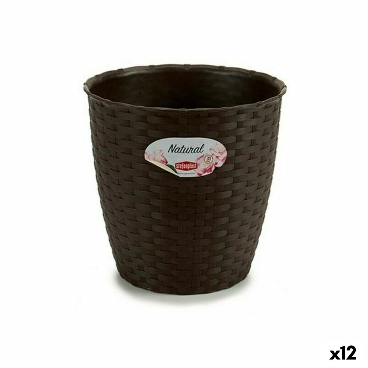 Kruka Stefanplast Plast Choklad 19 x 17,5 x 19 cm (12 antal)