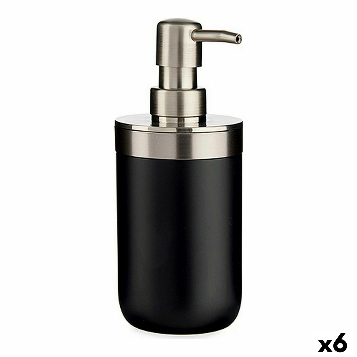 Tvåldispenser Berilo BP15-001-1 Svart Silvrig Rostfritt stål Plast 350 ml (6 antal)