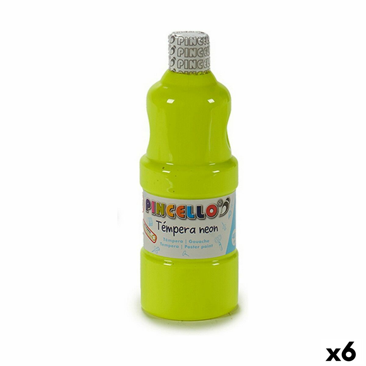 Gouache Pincello Neon Gul 400 ml (6 antal)