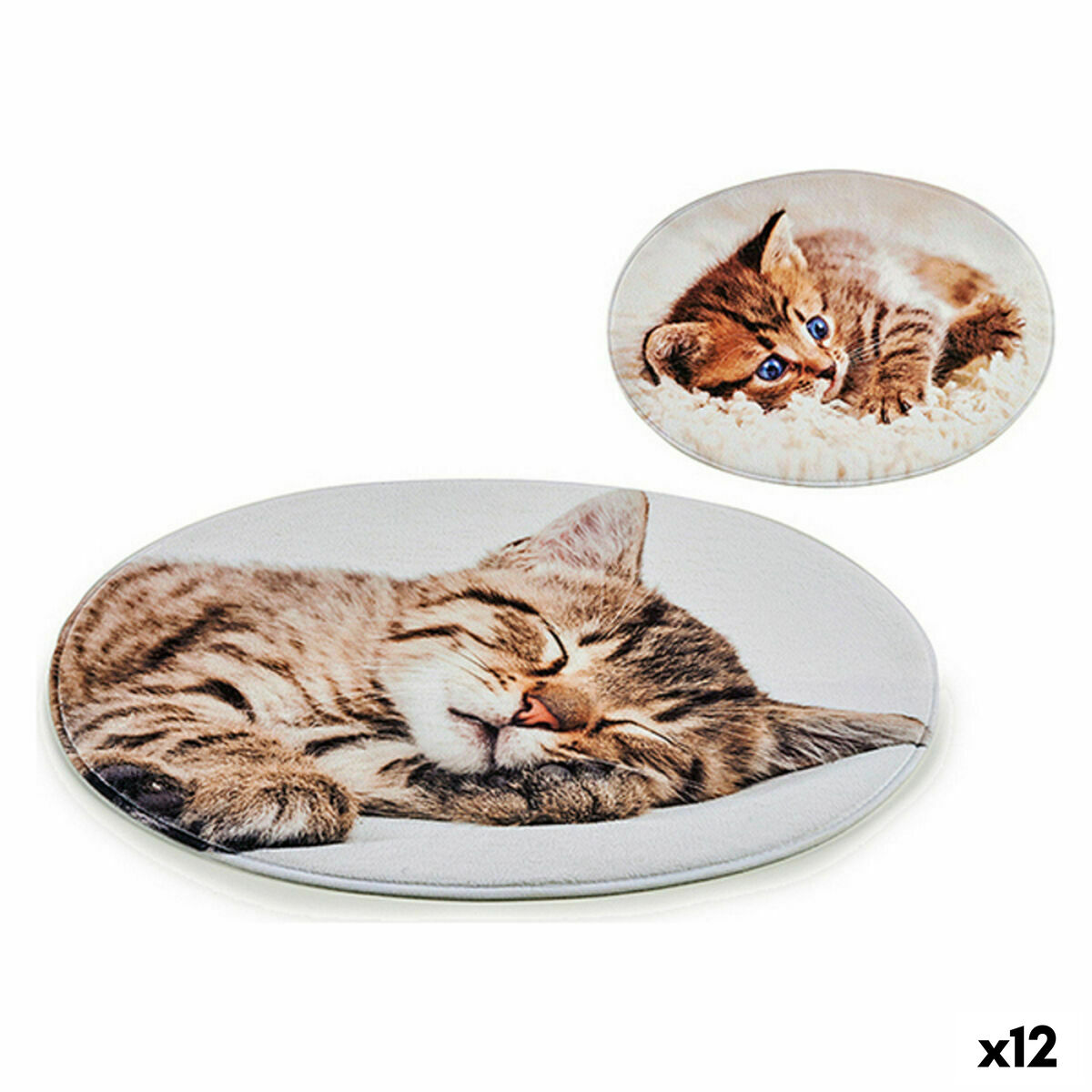 Matta Katt 46 x 0,5 x 67 cm Grå (12 antal)