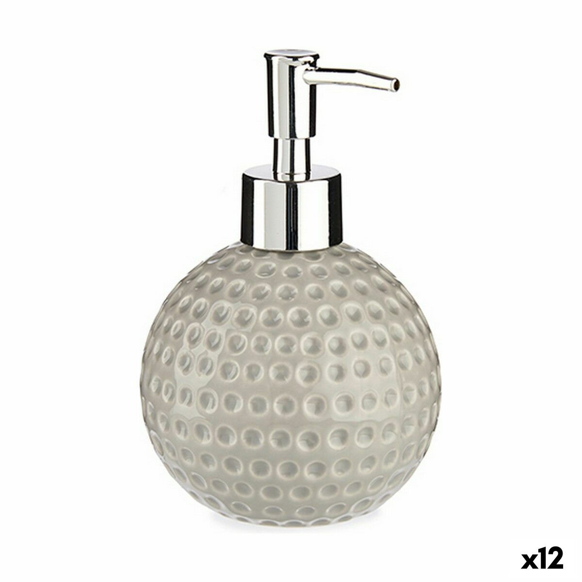 Tvåldispenser Berilo Golf Grå Metall Keramik 300 ml (12 antal)