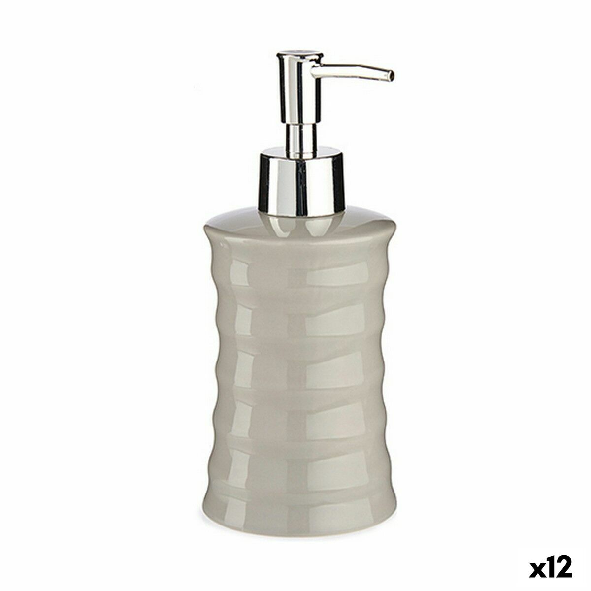 Tvåldispenser Berilo DW29108LP-G Grå Metall Keramik Vågor 260 ml (12 antal)