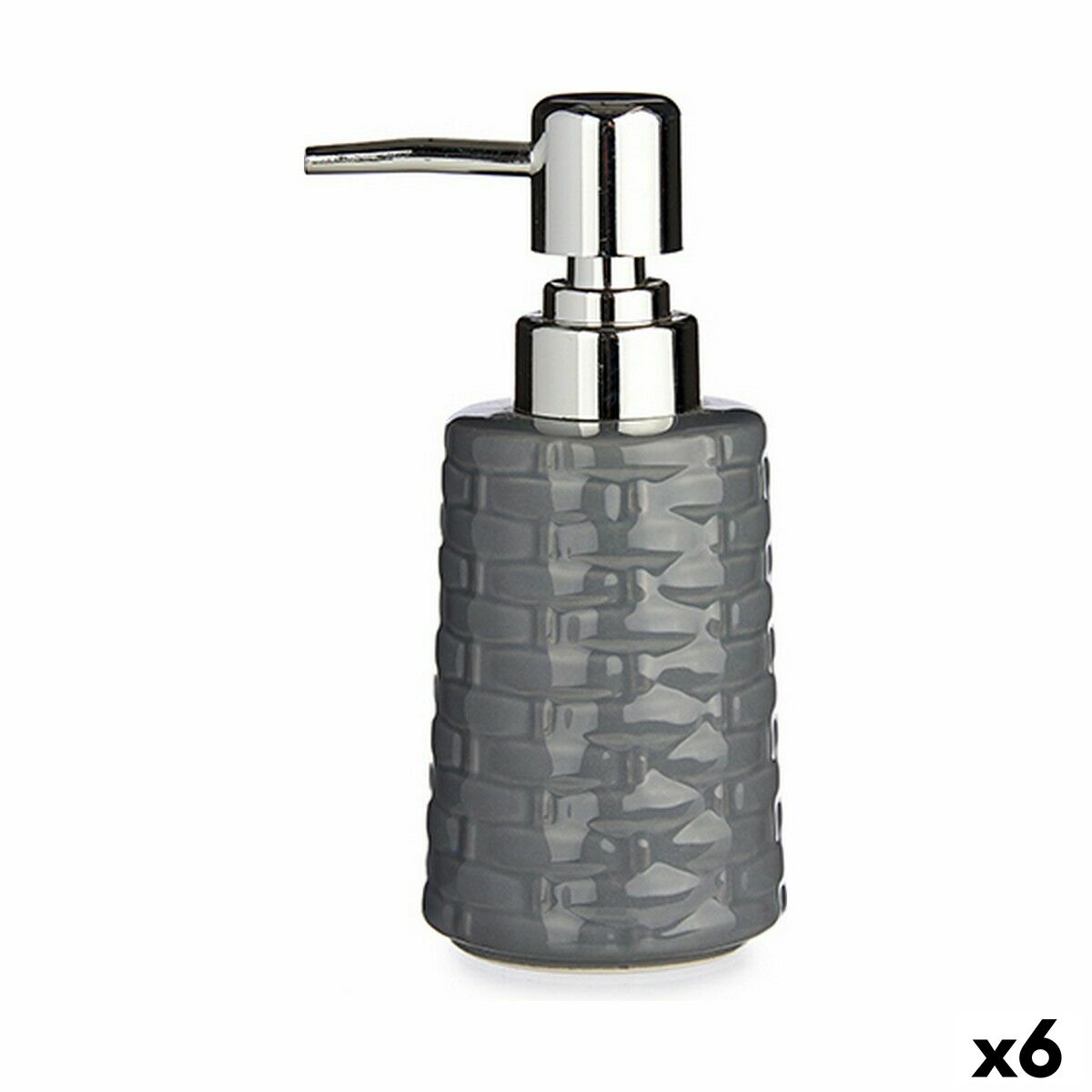 Tvåldispenser Berilo J912-A-GRIS Grå Silvrig Keramik 350 ml (6 antal)