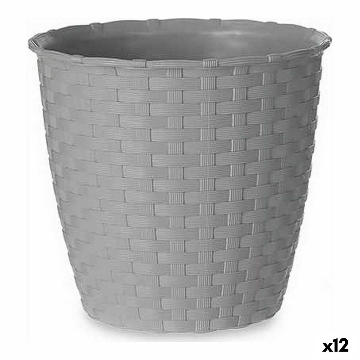 Kruka Stefanplast Grå Plast 14 x 13 x 14 cm (12 antal)