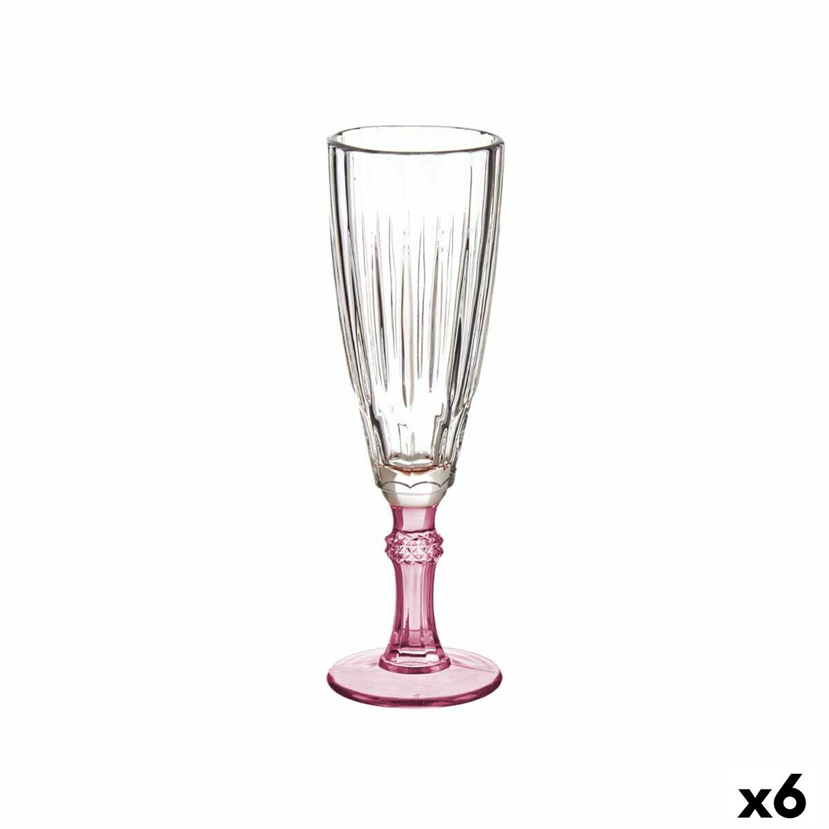 Champagneglas Vivalto PR05720ST3/BHA6 PINK Rosa Glas 170 ml (6 antal)