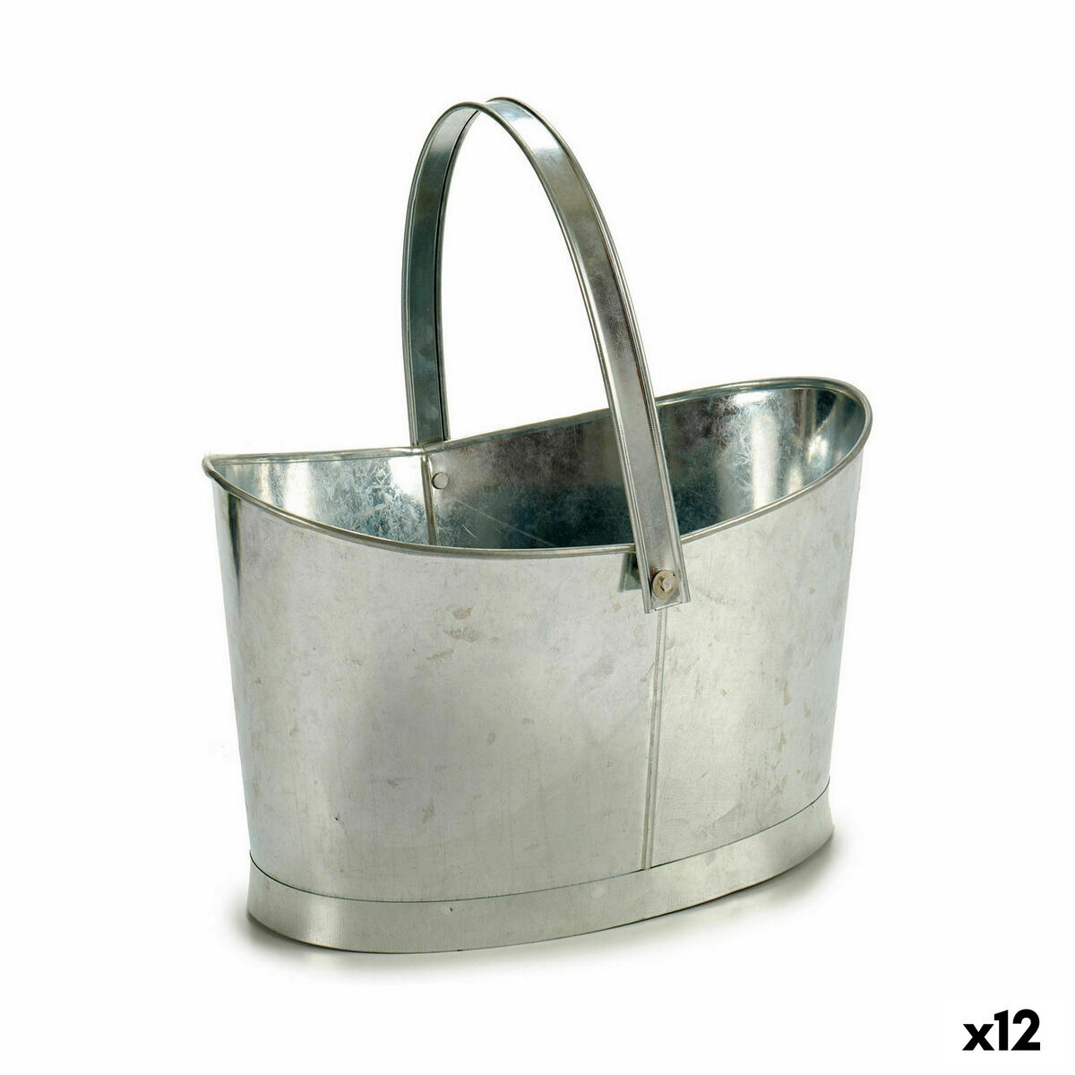 Kruka Ibergarden E51465-B Silvrig Zink Korg 21 x 19,5 x 35,5 cm (12 antal)