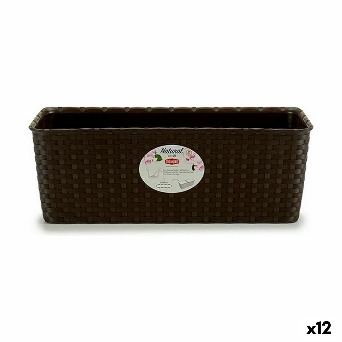 Blomlåda Stefanplast Plast 39 x 13,5 x 15,5 cm (12 antal)