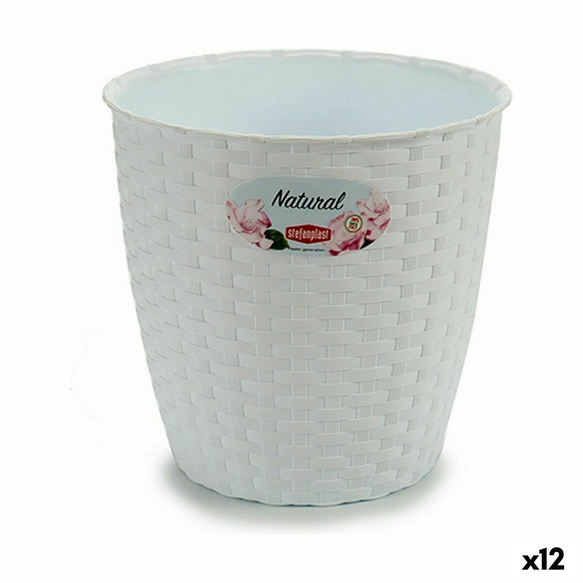 Kruka Stefanplast Vit Plast 19 x 17,5 x 19 cm (12 antal)
