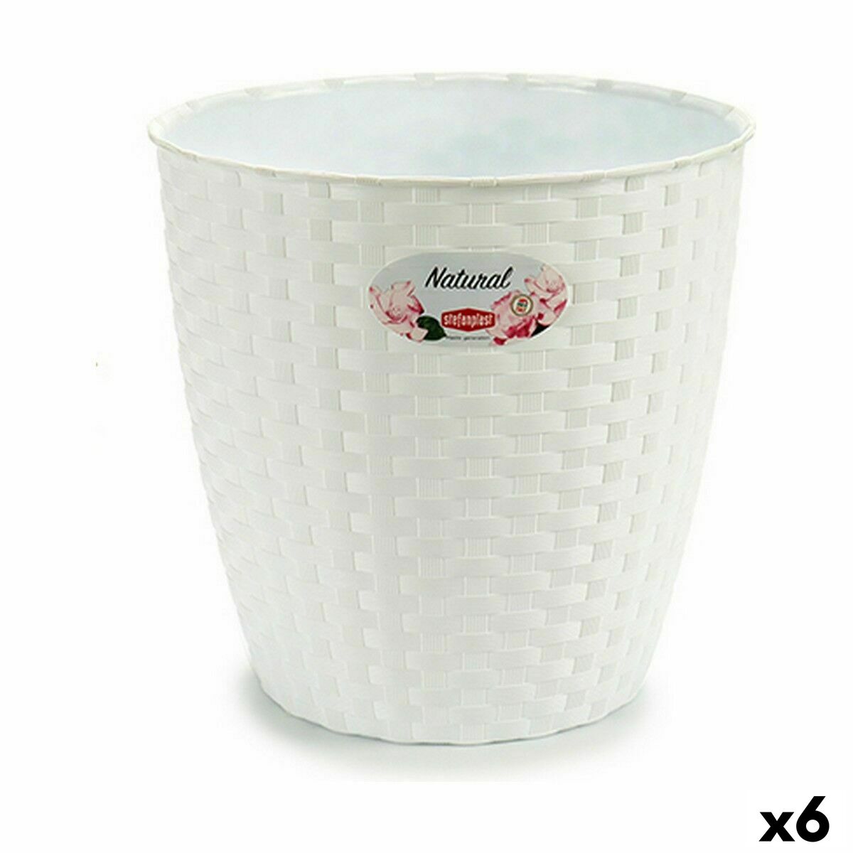 Kruka Stefanplast Vit Plast 24 x 22,5 x 24 cm (6 antal)