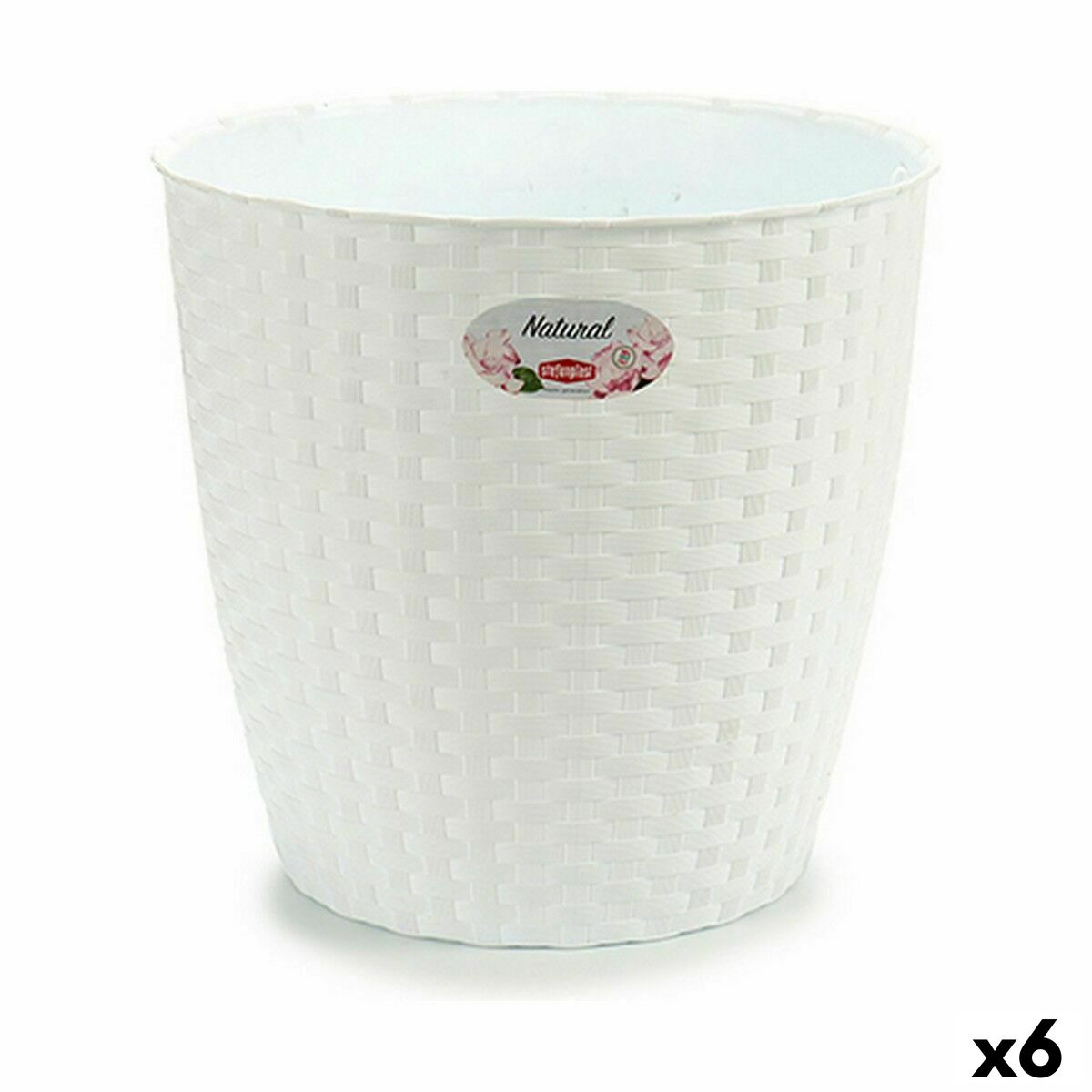 Kruka Stefanplast Vit Plast 29 x 27 x 29 cm (6 antal)