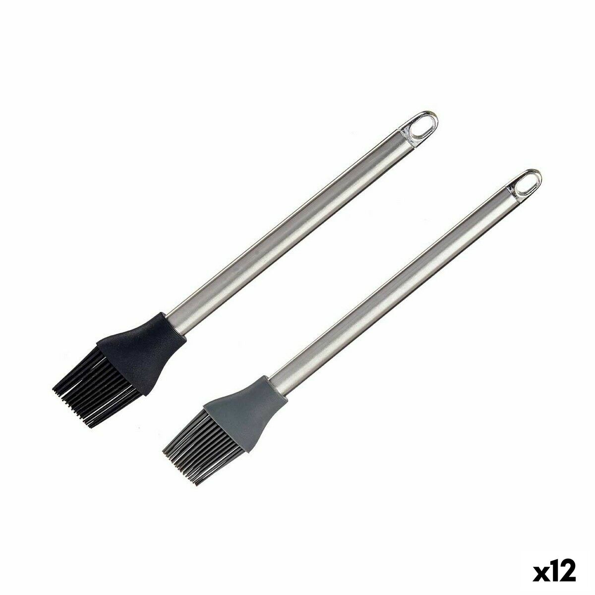 Kökspensel Silikon Rostfritt stål 28 x 4,5 X 2 cm (12 antal)