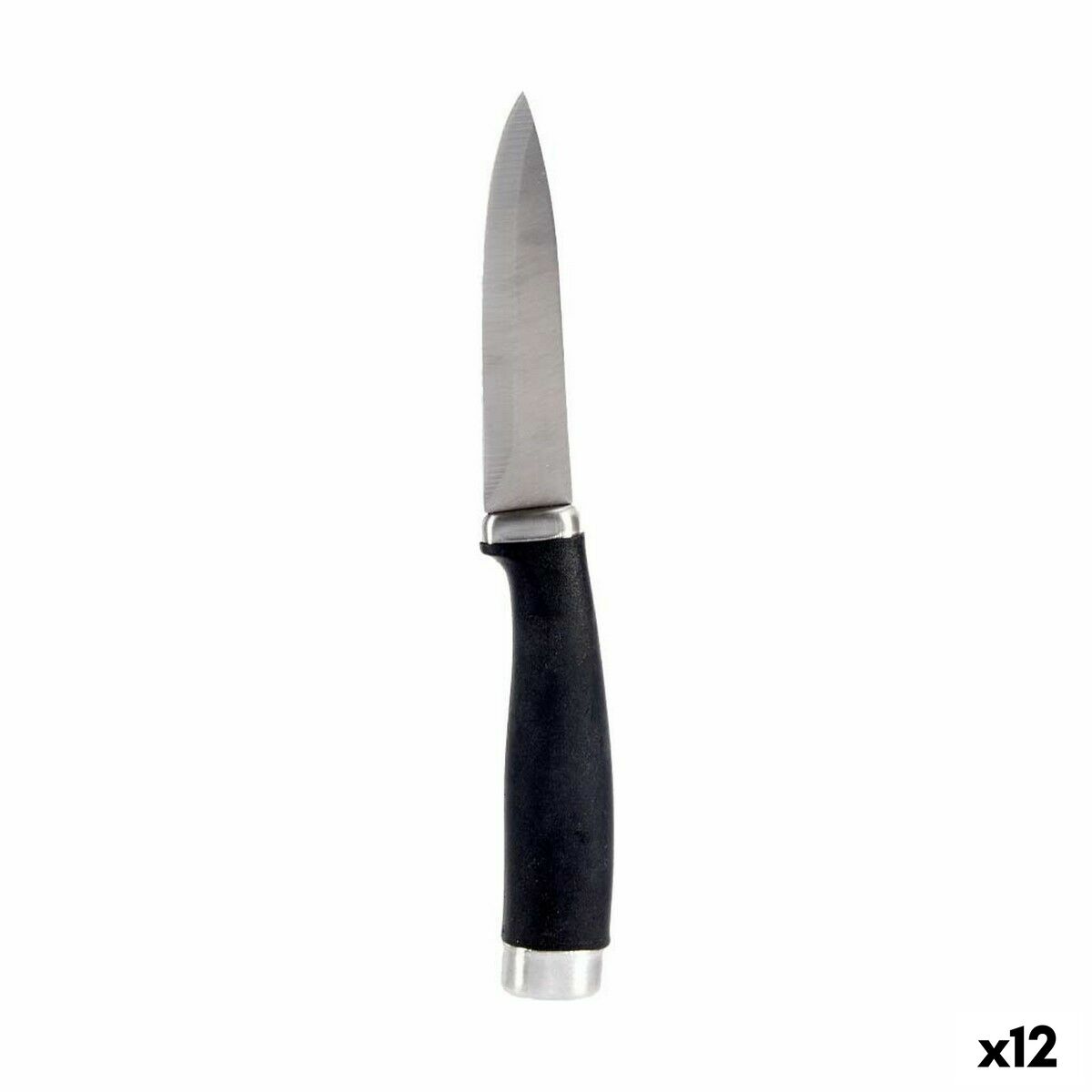Skalkniv Kinvara KT11-5603-06 Svart Silvrig Rostfritt stål Plast (12 antal)