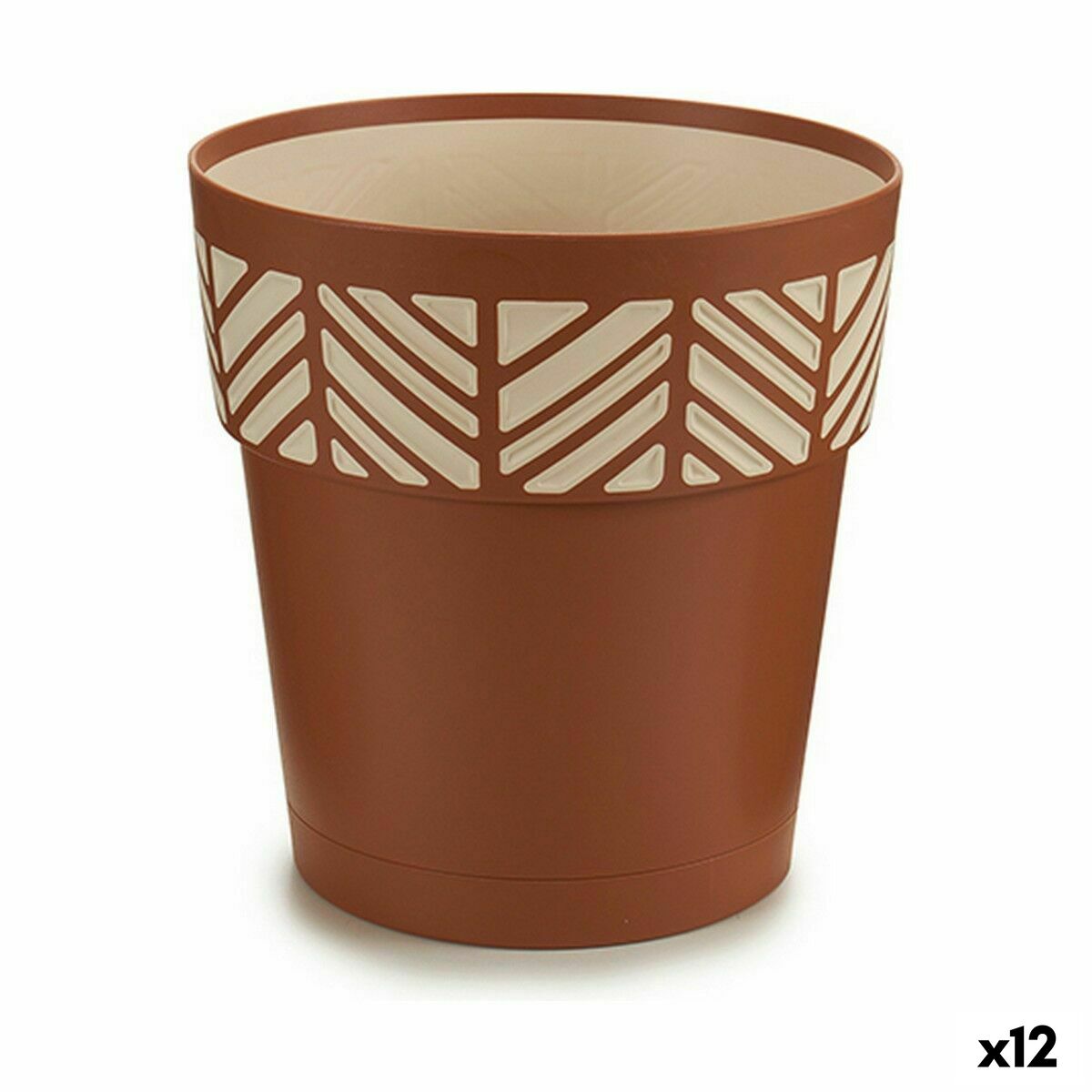 Självvattnande blomkruka Stefanplast Orfeo Terrakota n Plast 19 x 19 x 19 cm (12 antal)