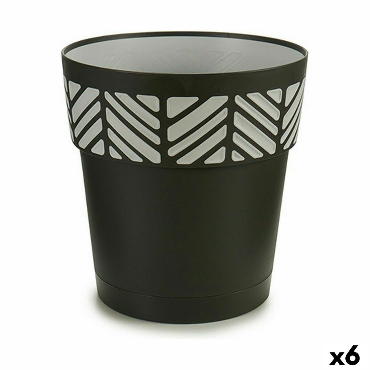 Självvattnande blomkruka Stefanplast Orfeo Antracitgrå Plast 25 x 25 x 25 cm (6 antal)